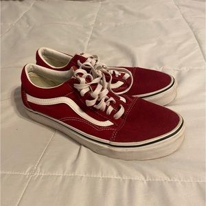 Size 9 Cherry Red Old Skool Vans